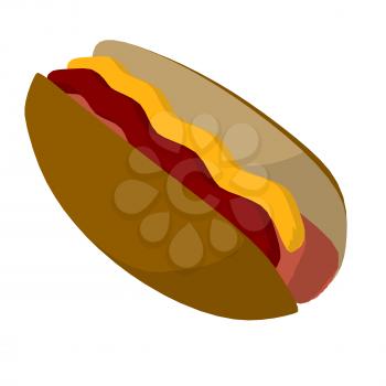 Hot dog on a white background