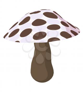 Royalty Free Clipart Image of a Polka Dot Toadstool