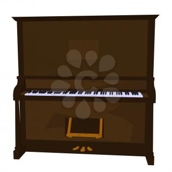 Royalty Free Clipart Image of an Upright Piano