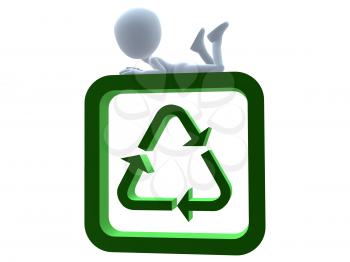 Royalty Free Clipart Image of a Recycle Symbol