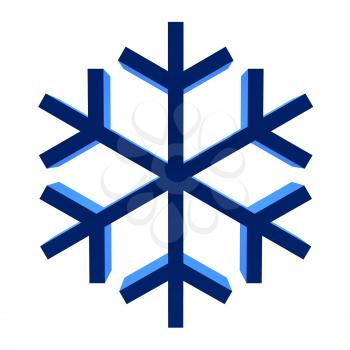 Royalty Free Clipart Image of a Blue Snowflake