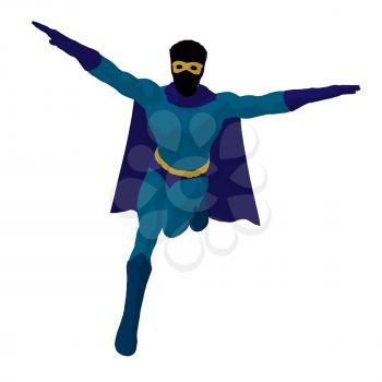Royalty Free Clipart Image of a Superhero