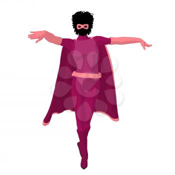 Royalty Free Clipart Image of a Female Superhero