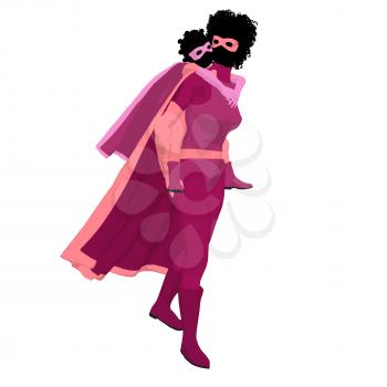 Royalty Free Clipart Image of Mother and Child Superheroes