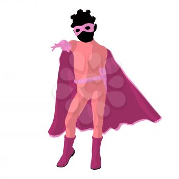 Royalty Free Clipart Image of a Child Superhero