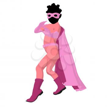 Royalty Free Clipart Image of a Child Superhero