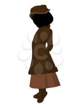 Royalty Free Clipart Image of a Victorian Girl