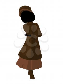 Royalty Free Clipart Image of a Victorian Girl