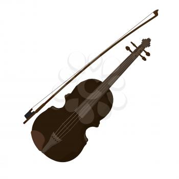 Illustration of a violin on a white background