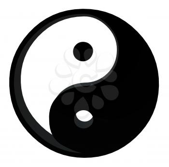 Royalty Free Clipart Image of a Yin Yang Symbol