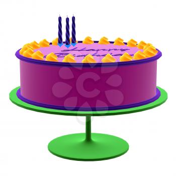 Royalty Free Clipart Image of a Cake