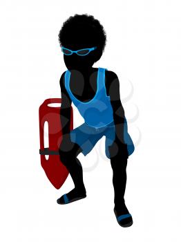 Royalty Free Clipart Image of a Boy With a Board