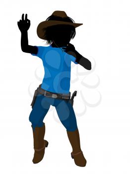 Royalty Free Clipart Image of a Little Cowboy