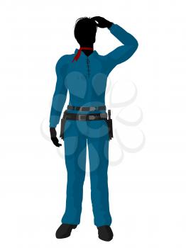 Royalty Free Clipart Image of a Cowboy