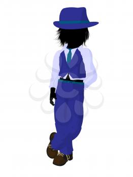 Royalty Free Clipart Image of a Boy Wearing a Hat