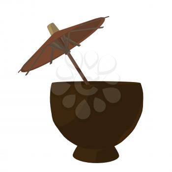 Royalty Free Clipart Image of a Tropical Drink
