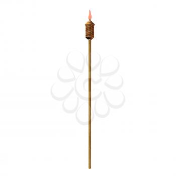 Tiki torch illustration on a white background