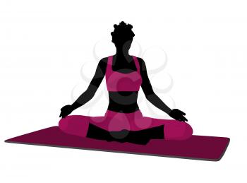 Royalty Free Clipart Image of a Woman Doing the Butterfly Pose