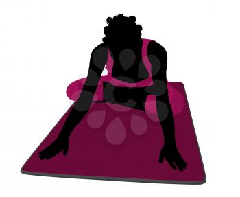 Royalty Free Clipart Image of a Woman Doing a Yoga Pose