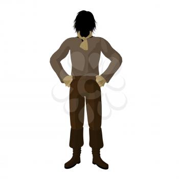 Royalty Free Clipart Image of a Man in Period Clothes