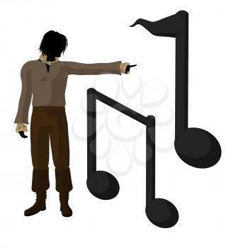 Ludwig van Beethoven musical notes on a white background