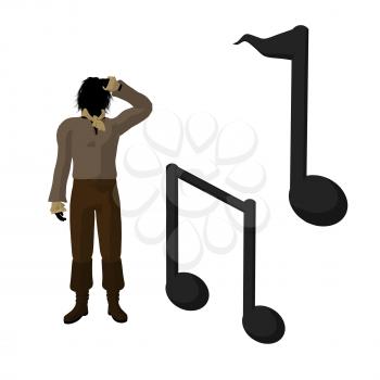 Ludwig van Beethoven musical notes on a white background