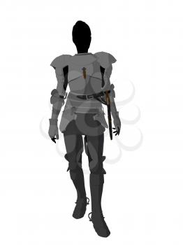 Royalty Free Clipart Image of a Female Warrior