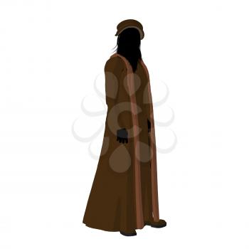 Royalty Free Clipart Image of a Man in Period Clothes