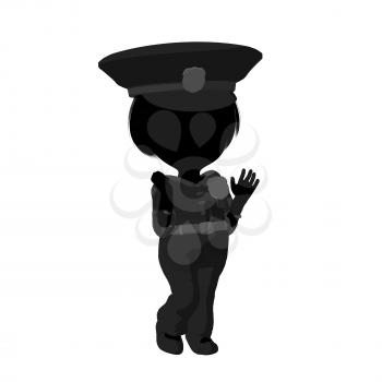 Royalty Free Clipart Image of a Little Police Officer