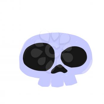 Skull illustration on a white background