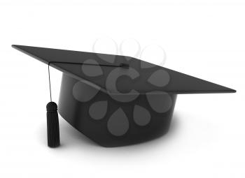 3D Illustration of a Graduation Cap