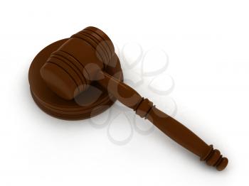 3D Illustration of a Judge's Gavel