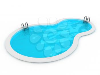 3D Illustration of a Swimming Pool