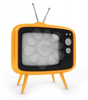 3D Illustration of an Old-fashioned Television