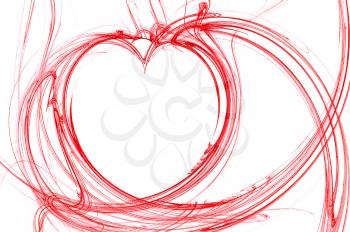 Abstract Heart isolated over white background