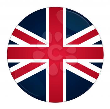 Abstract illustration: button with flag from Great Britain country