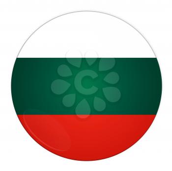 Abstract illustration: button with flag from Bulgaria country