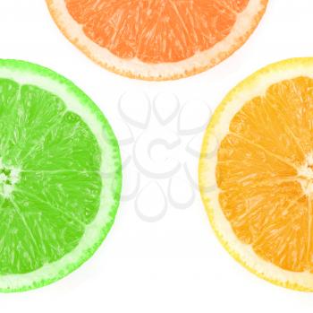 Citrus Slices isolated on a white background
