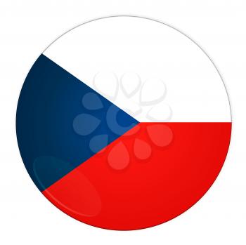 Abstract illustration: button with flag from Czech Republic country