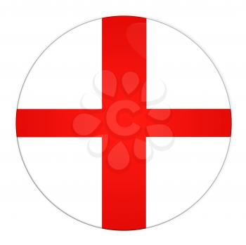 Abstract illustration: button with flag from England country