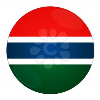Abstract illustration: button with flag from Gambia country