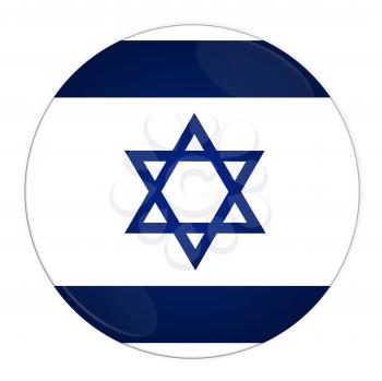 Abstract illustration: button with flag from Israel country