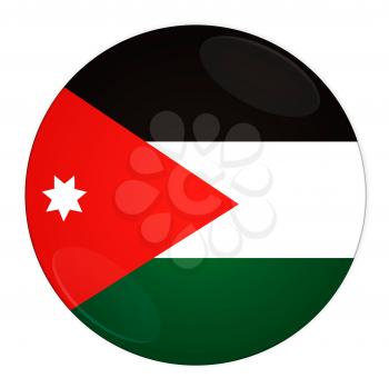 Abstract illustration: button with flag from Jordan country