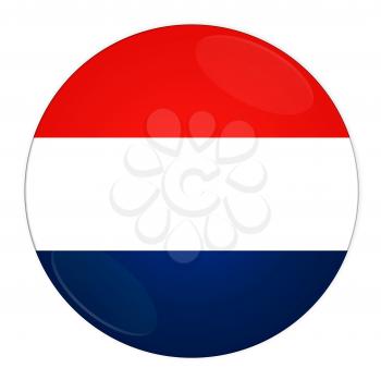 Abstract illustration: button with flag from Netherlands country