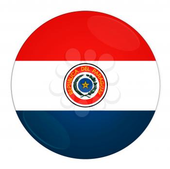 Abstract illustration: button with flag from Paraguay country