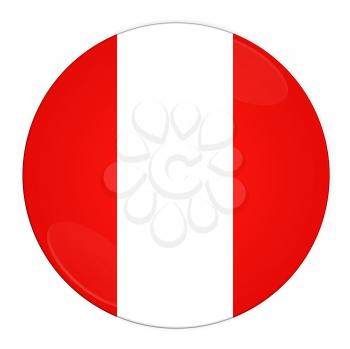 Abstract illustration: button with flag from Peru country