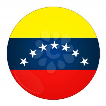 Abstract illustration: button with flag from Venezuela  country