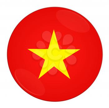 Abstract illustration: button with flag from Vietnam country