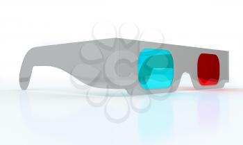 Royalty Free Clipart Image of Cinema 3D Glasses