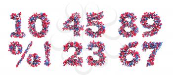 Royalty Free Clipart Image of Abstract Cubed Numerals